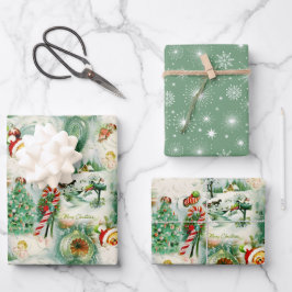 Nostalgische Kitschmas  Inpakpapier Vel