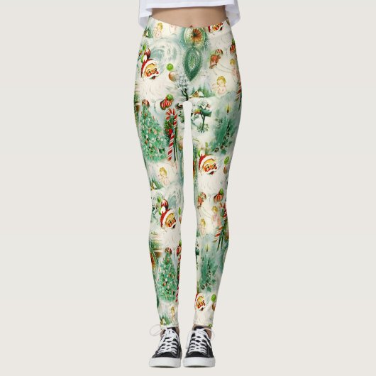Nostalgische Kitschmas Leggings (Voorkant)