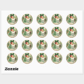 Nostalgische Kitschmas  Ronde Sticker (Vel)