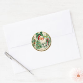 Nostalgische Kitschmas Ronde Sticker