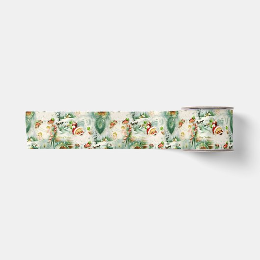 Nostalgische Kitschmas  Satijnen Lint (Voorkant)