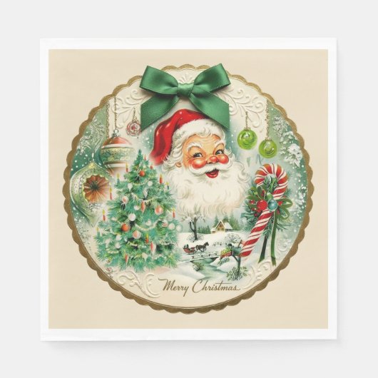 Nostalgische Kitschmas  Servet (Voorkant)