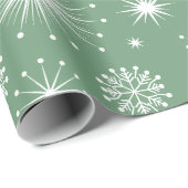 Nostalgische Kitschmas-sterren Cadeaupapier (Rol Hoek)
