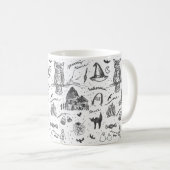 Nostalgische klassieke Halloween Print Coffee-Mok Koffiemok (Voorkant rechts)