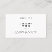 Nostalgische klassieke look minimalistische elegan visitekaartje (Achterkant)