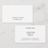 Nostalgische klassieke look minimalistische elegan visitekaartje (Voorkant / Achterkant)