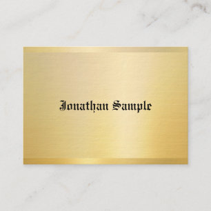 Nostalgische klassieke look Old Style Text Gold  Visitekaartje