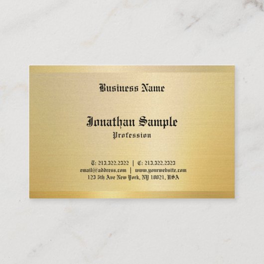  nostalgische klassieker look oude stijl tekst gou visitekaartje (Achterkant)