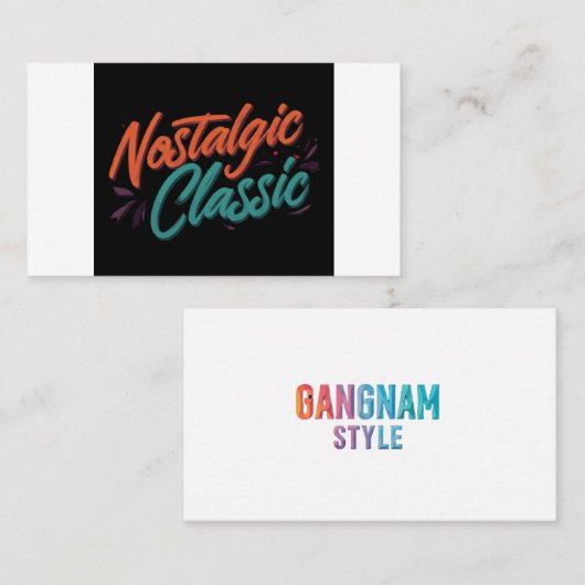 Nostalgische klassieker visitekaartje (Voorkant / Achterkant)