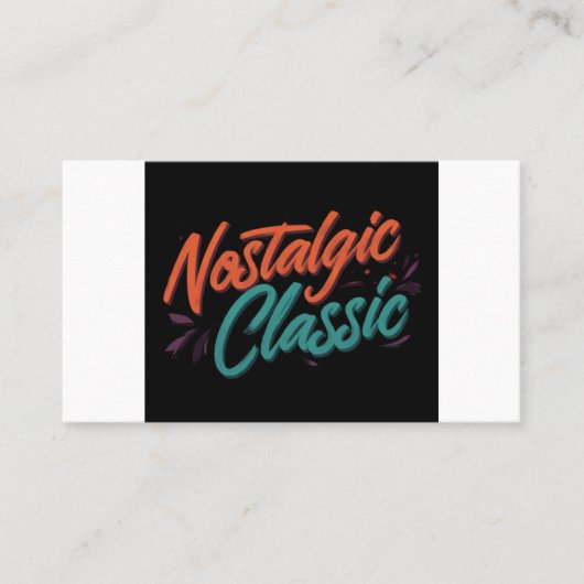 Nostalgische klassieker visitekaartje (Voorkant)