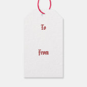 Nostalgische klassieker William Morris Red Holiday Cadeaulabel (Achterkant)