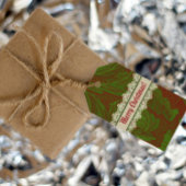 Nostalgische klassieker William Morris Red Holiday Cadeaulabel