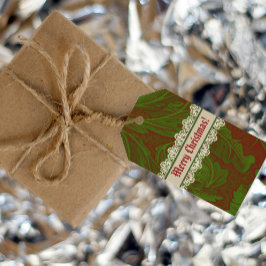 Nostalgische klassieker William Morris Red Holiday Cadeaulabel