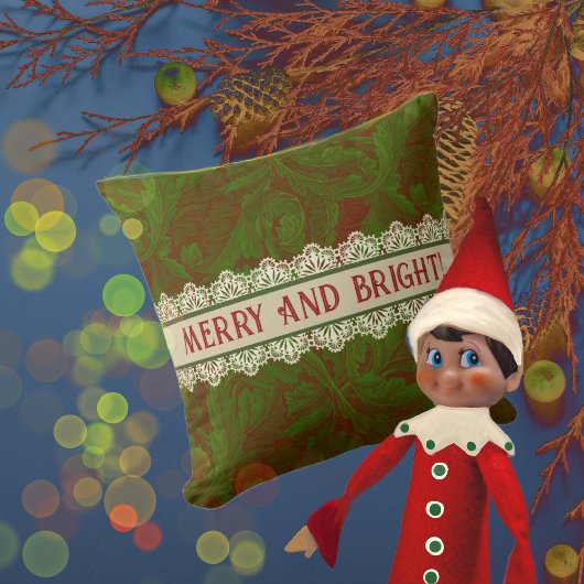 Nostalgische klassieker William Morris Red Holiday Kussen