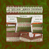 Nostalgische klassieker William Morris Red Holiday Kussen