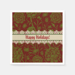 Nostalgische klassieker William Morris Red Holiday Servet