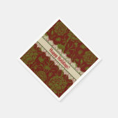 Nostalgische klassieker William Morris Red Holiday Servet (Hoek)
