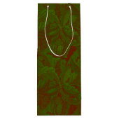 Nostalgische klassieker William Morris Red Holiday Wijn Cadeautas (Achterkant)