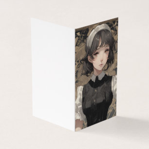 Nostalgische Kleine Zwarte Jurk Anime LBD Blank Kaart