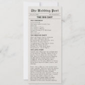 Nostalgische krant bruiloft programma (Voorkant)