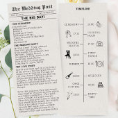 Nostalgische krant bruiloft programma