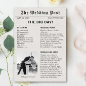 Nostalgische krant bruiloft programma