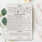 Nostalgische krant bruiloft programma