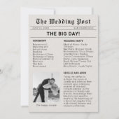 Nostalgische krant bruiloft programma (Voorkant)