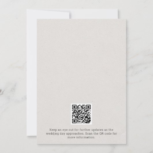 Nostalgische krant Bruiloft Save the Date Kaart (Achterkant)