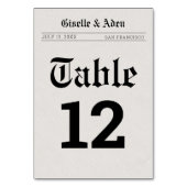 Nostalgische krant Trouwtafel nummer Kaart (Voorkant)