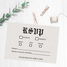Nostalgische Kranten Huwelijks RSVP Kaart