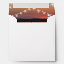 Nostalgische Lake bruiloft Square Invitation Envel