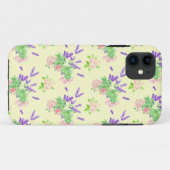 Nostalgische lavendel en Rozen op Cream Case-Mate iPhone Case (Achterkant (horizontaal))