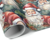 Nostalgische  look Kerstvakantie Cadeaupapier (Rol Hoek)