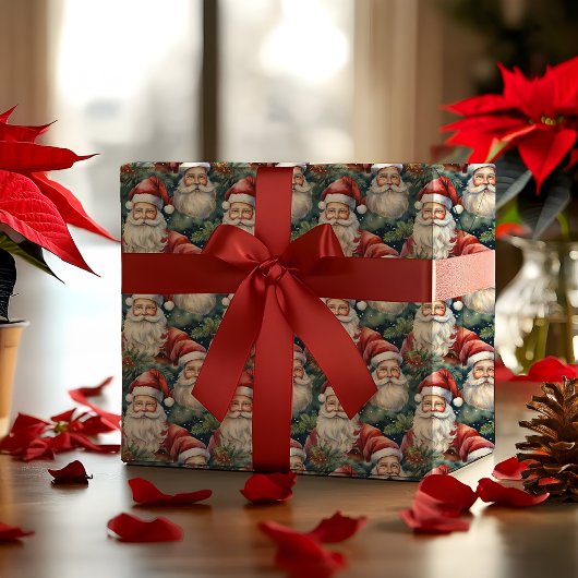 Nostalgische  look Kerstvakantie Cadeaupapier