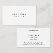 Nostalgische look minimalistisch Elegant Classic S Visitekaartje (Voorkant / Achterkant)