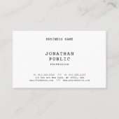 Nostalgische look minimalistisch elegante klassiek visitekaartje (Voorkant)