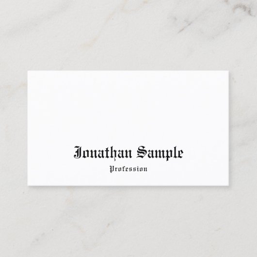 Nostalgische look Sjabloon Classic Oud Engels teks Visitekaartje (Voorkant)