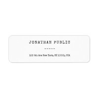Nostalgische look Sjabloon Elegant retouradres
