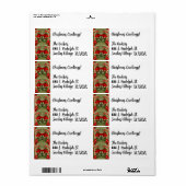 Nostalgische maretak en hulst Kerstmis Etiket (Full Sheet)