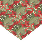 Nostalgische Mistletoe en Holly Kerstmis Korte Tafelloper (Hoek)