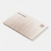 Nostalgische monogram Sjabloon Aangepast hout Post-it® Notes (Schuin)