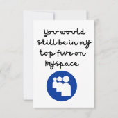 Nostalgische MySpace Vriendschap / Verjaardag Kaar Kaart (Voorkant)