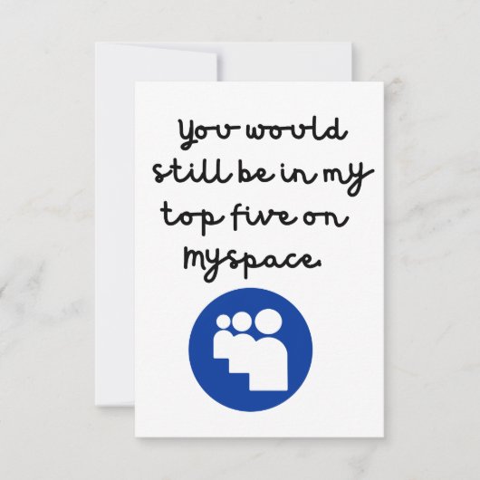 Nostalgische MySpace Vriendschap / Verjaardag Kaar Kaart (Voorkant)