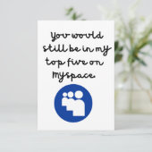 Nostalgische MySpace Vriendschap / Verjaardag Kaar Kaart (Staand voorkant)