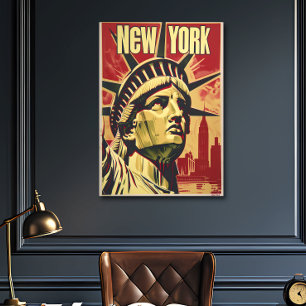 Nostalgische New York Travel Poster