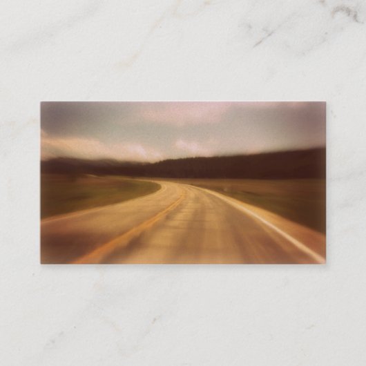 Nostalgische Open Road Funeral Prayer Card Horizon Visitekaartje (Voorkant)