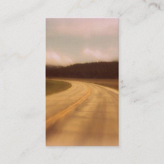 Nostalgische Open Road Funeral Prayer Card Vertica Visitekaartje (Voorkant)