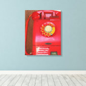  Nostalgische Oude Klassieke Telefoon van de Retro Canvas Afdruk (Insitu (Houten vloer))