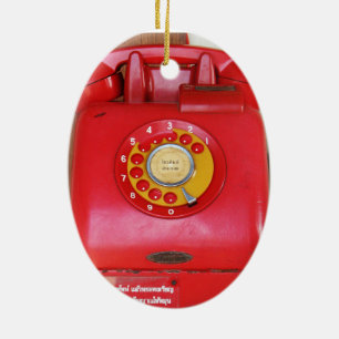 Nostalgische Oude Klassieke Telefoon van de Retro Keramisch Ornament